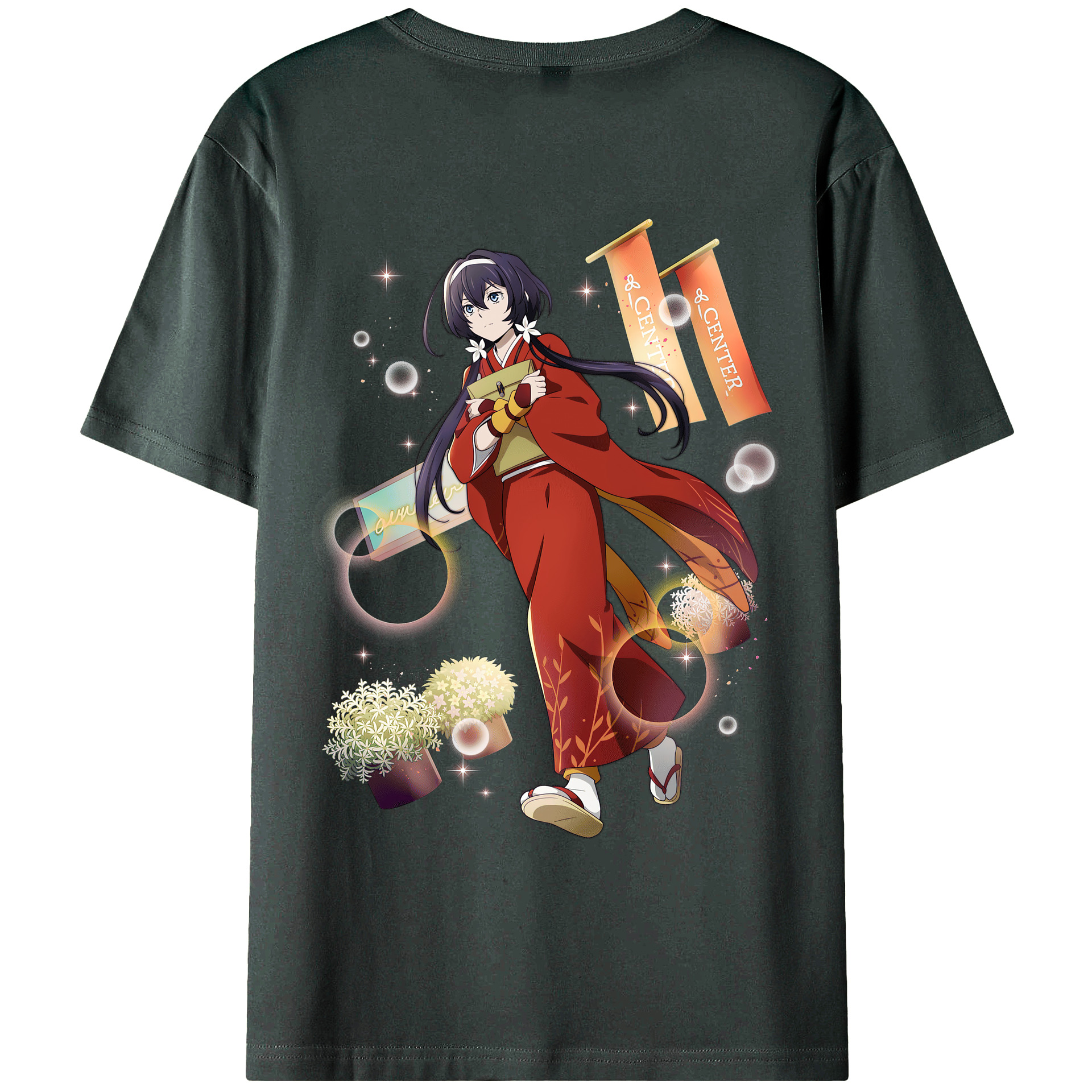 （画像用） 文豪ストレイドッグス Bungo Stray Dogs 綿100％ メンズ半袖Tシャツ（バックプリント） 通気性